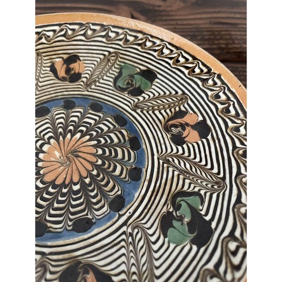 Pottery Plate from Kuwait Middle Eastern Art Home Decor, 6.5” - Picture 3 of 4